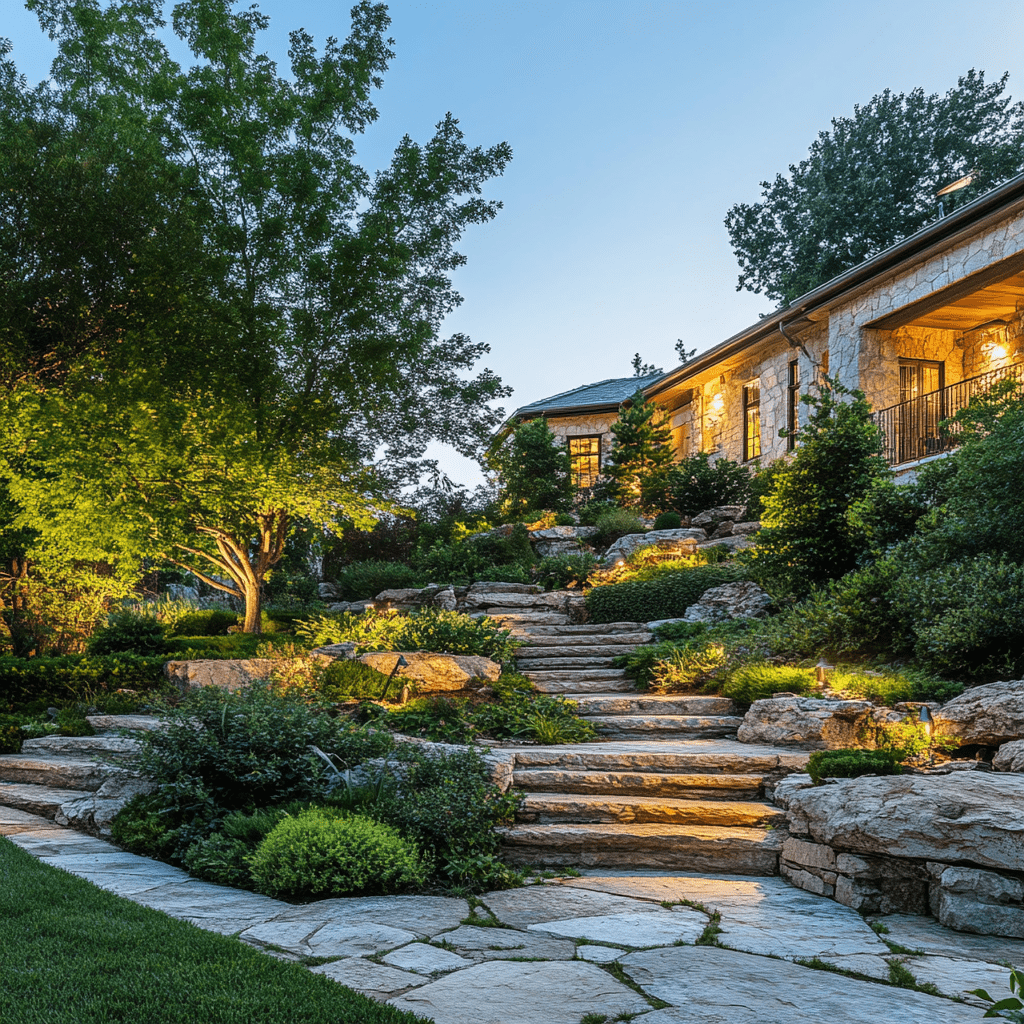 Beautiful garden landscape